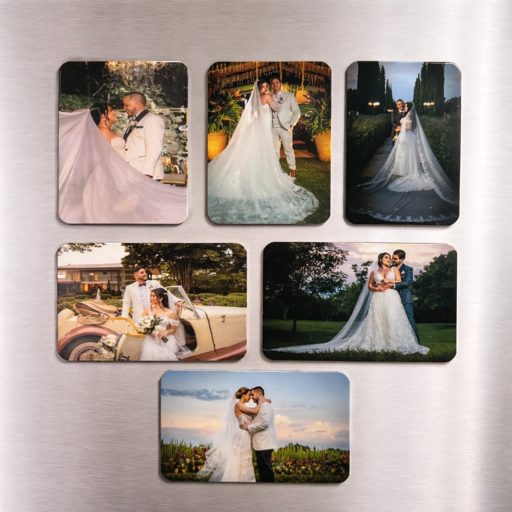 Imanes fotográficos con foto en nevera